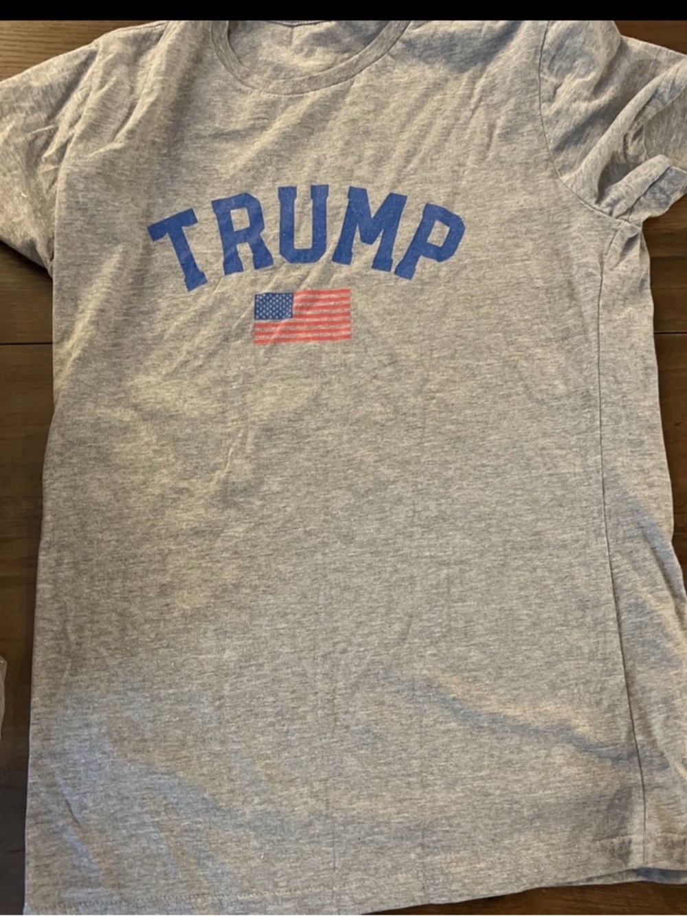 Gildan Gray Softstyle Tee with Trump on Front #460